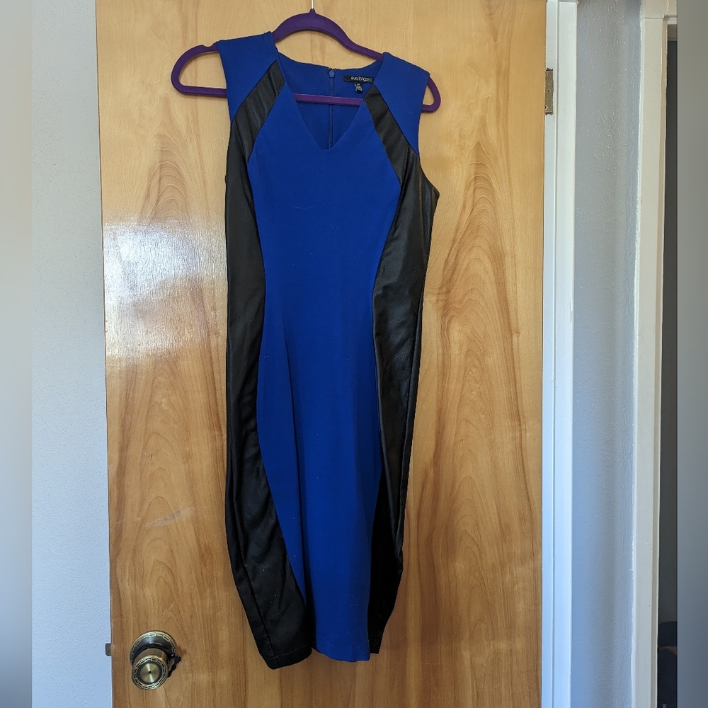 Eva Longoria brand Blue Black dress